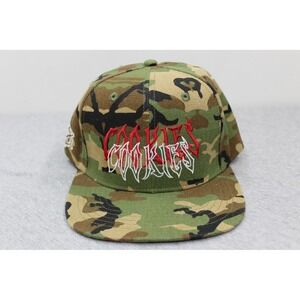 Cookies SF Hat Mens OS Camo Red Logo Snapback Flat Brim Streetwear Cap NWOT
